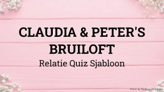 Bruiloft Quiz Sjabloon