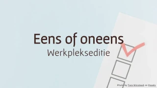 Eens of oneens: quizsjabloon voor een werkplekkenquête