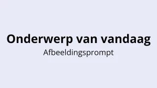 Quizsjabloon voor het onderwerp van vandaag - Afbeeldingsprompt