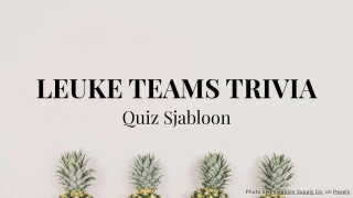 Teams Trivia Quiz Sjabloon