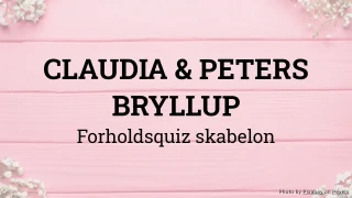 Bryllupsquiz skabelon
