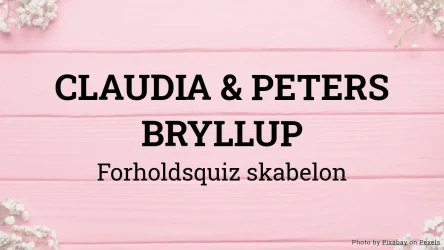 Bryllupsquiz skabelon