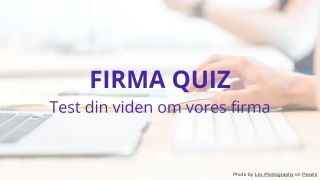 Firma kendskab quiz skabelon