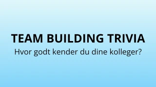 Firma team building quiz skabelon