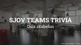 Teams trivia quiz skabelon