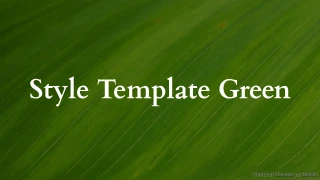 Style Template Green