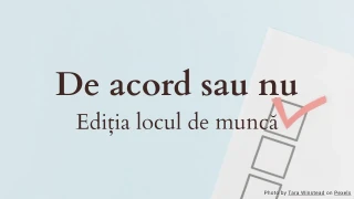 De acord sau nu: șablon de sondaj pentru locul de muncă