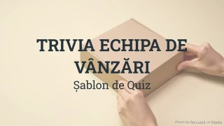 Șablon Trivia Echipa de Vânzări