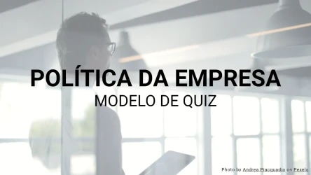 Modelo de Quiz de Política da Empresa