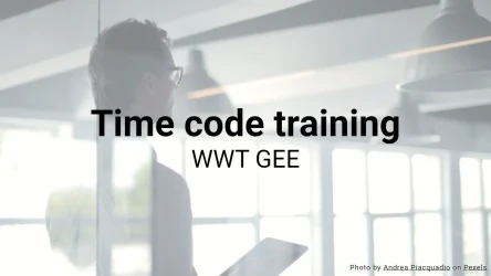 Time code Training - WWT GEE