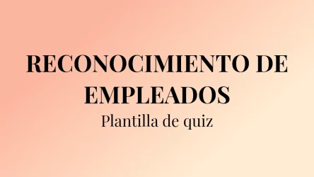 Plantilla de quiz de reconocimiento de empleados