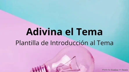 Adivina el Tema - Plantilla de Actividad de Introducción al Tema