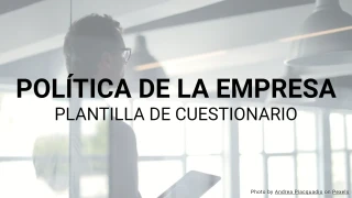 Plantilla de Cuestionario de Políticas de la Empresa