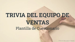 Plantilla de Trivia del Equipo de Ventas
