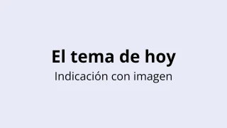 Plantilla de cuestionario del tema de hoy - Indicación con imagen