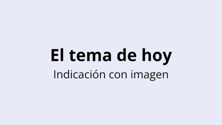 Plantilla de cuestionario del tema de hoy - Indicación con imagen