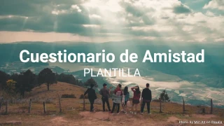 Plantilla de Cuestionario de Amistad