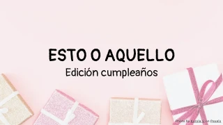 Esto o Aquello: Plantilla de quiz de cumpleaños