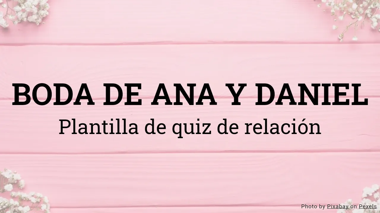 Plantilla de Quiz de Boda, image size:1280x720
