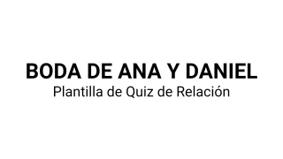 Plantilla de Quiz de Boda