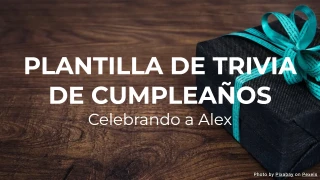 Plantilla de Trivia de Cumpleaños