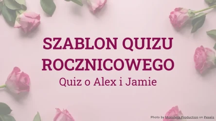 Szablon quizu rocznicowego
