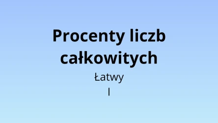 Procenty liczb całkowitych - Quiz matematyczny