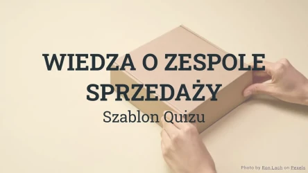 Szablon Quizu Wiedzy o Zespole Sprzedaży