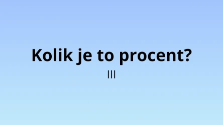 Kolik je to procent? III - matematický test