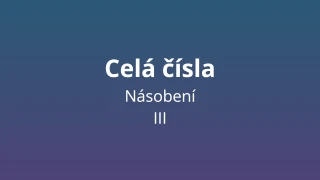 Násobení celých čísel 3 - matematický test
