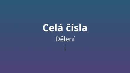 Dělení celých čísel - matematický test