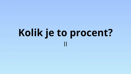 Kolik je to procent? II - matematický test