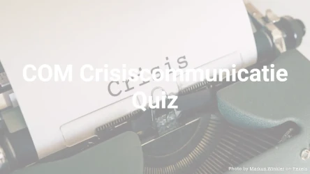 COM Crisiscommunicatie Quiz