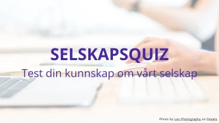 Kunnskapsquiz for Selskapet Mal