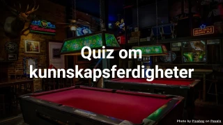 Generell Trivia Quiz II - Mellomnivå Utfordring