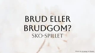 Brud eller brudgom bryllupsquiz – Sko-leken