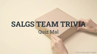 Salgs Team Trivia Mal