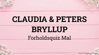 Bryllupsquiz Mal