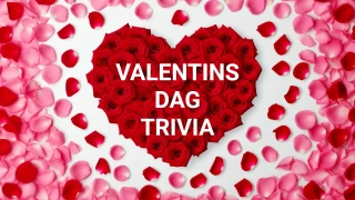 Valentinsdagens triviaquiz (flervalg)