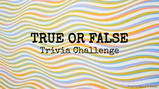 True or False Quiz: Trivia Challenge