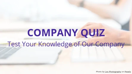 Company Knowledge Quiz Template