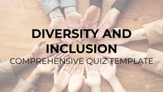 Diversity and Inclusion Quiz Template