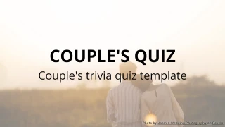 Couple's Trivia Quiz Template