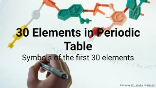 30 Elements in Periodic Table Quiz