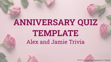 Anniversary Quiz Template
