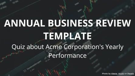 Annual Business Review Template: Quiz about Acme Corporation's Yearly Performance